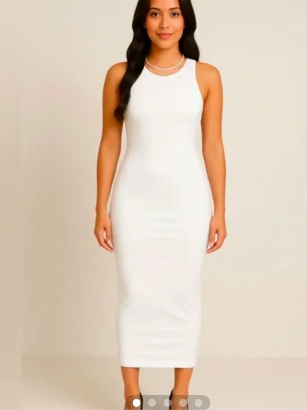 525 America White Midi Bodycon Dress- Size Medium